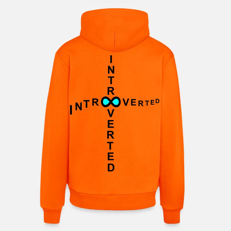 introverti - Sweat à capuche bio décontracté fabriqué en UE - SUNSET ORANGE