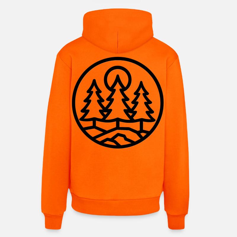 Waldkreis - Sweat à capuche bio décontracté fabriqué en UE - SUNSET ORANGE