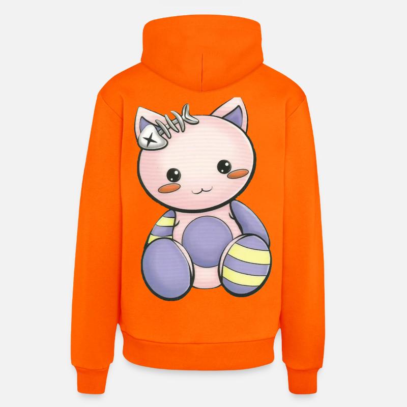 Mangas - Sweat à capuche bio décontracté fabriqué en UE - SUNSET ORANGE