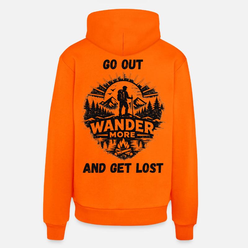 Explorer plus de contenu - Sweat à capuche bio décontracté fabriqué en UE - SUNSET ORANGE