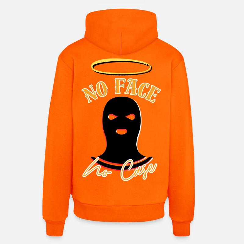 Pas de visage, pas d’étui - Sweat à capuche bio décontracté fabriqué en UE - SUNSET ORANGE