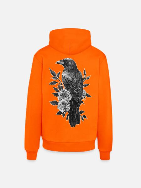 Raven - Organic Relaxed Hoodie Made in EU - SUNSET ORANGE