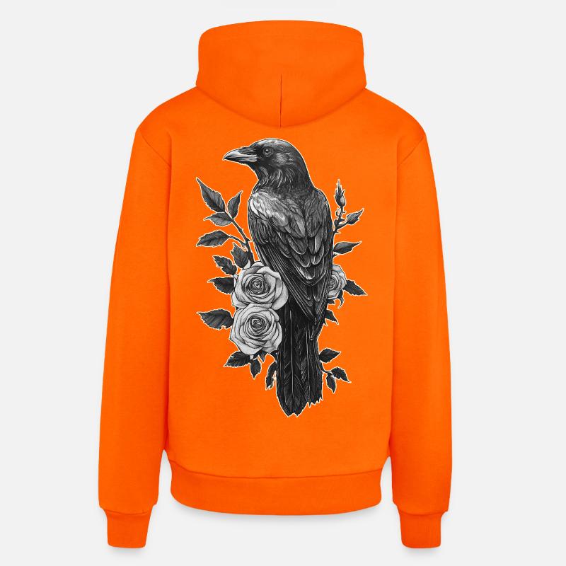 Raven - Organic Relaxed Hoodie Made in EU - SUNSET ORANGE