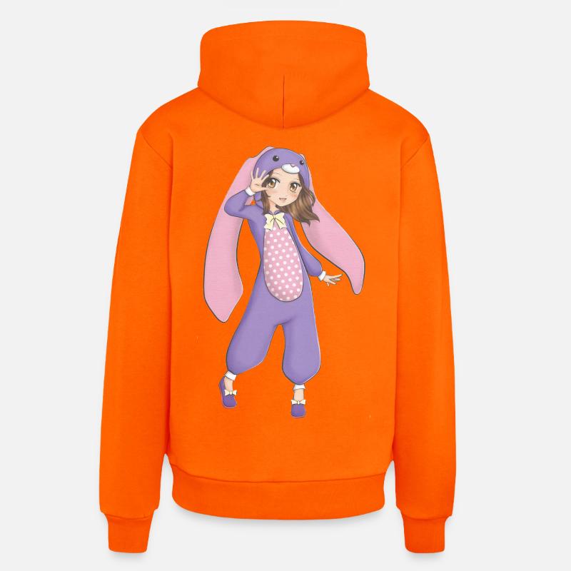 Mangas - Sweat à capuche bio décontracté fabriqué en UE - SUNSET ORANGE
