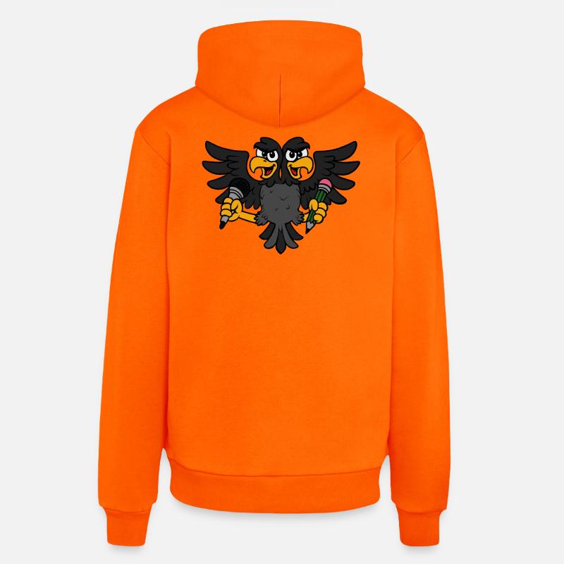 Aigle Créatif - Sweat à capuche bio décontracté fabriqué en UE - SUNSET ORANGE