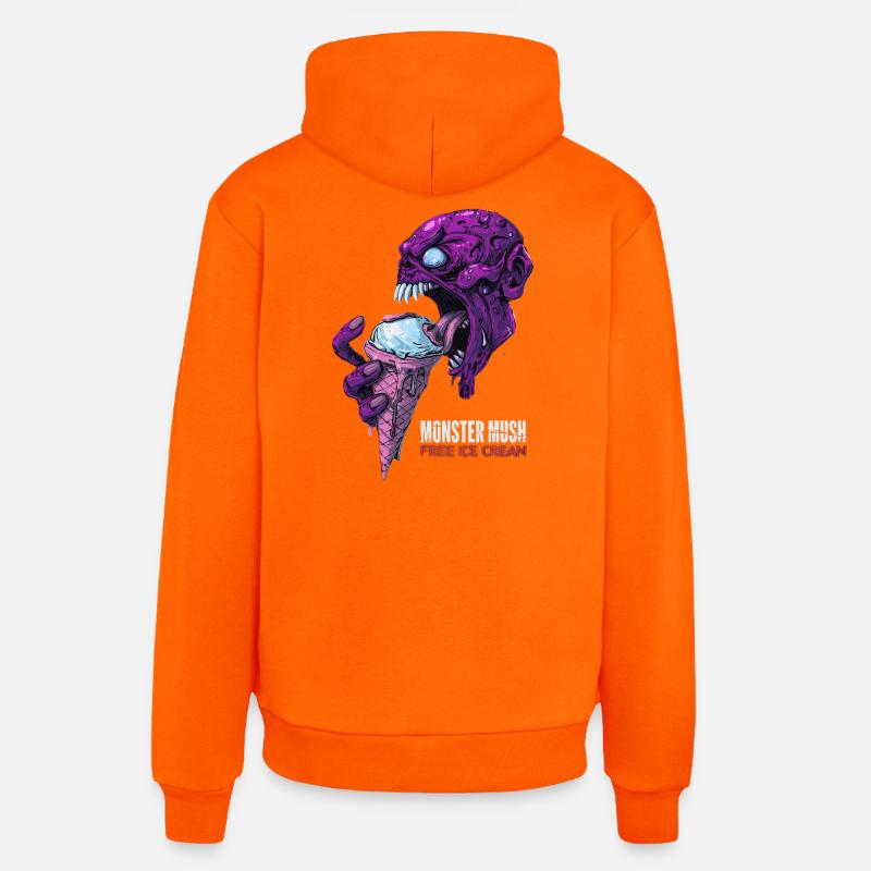 Monster Mush - Free icecream (Tshirt)  - Sweat à capuche bio décontracté fabriqué en UE - SUNSET ORANGE