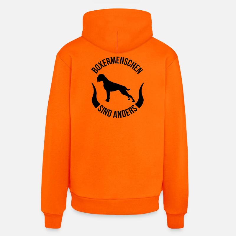 Boxer gens sont différents - Sweat à capuche bio décontracté fabriqué en UE - SUNSET ORANGE
