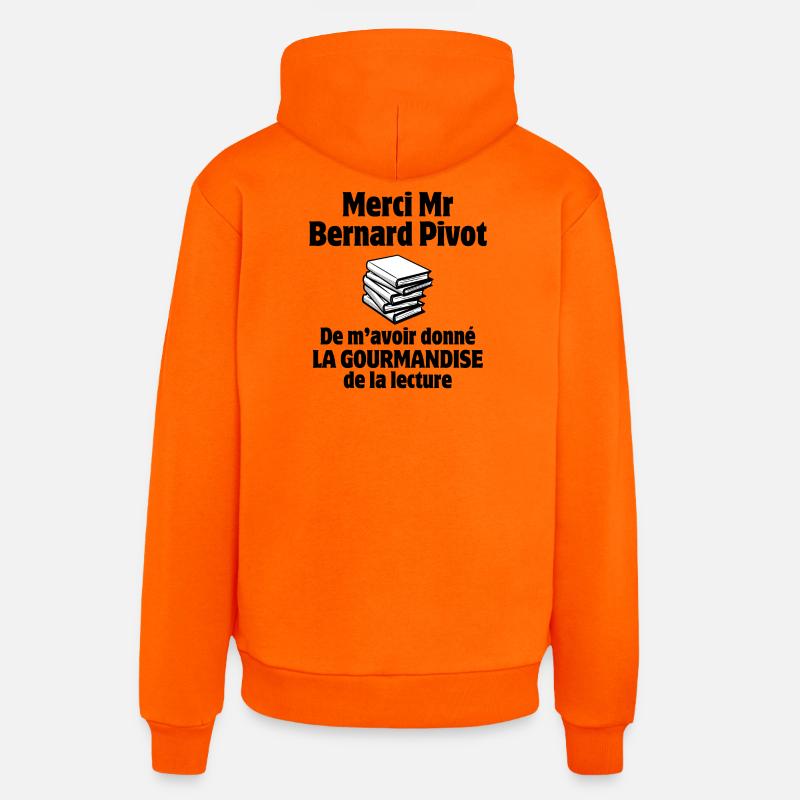 lecture, dictée, orthographe - Sweat à capuche bio décontracté fabriqué en UE - SUNSET ORANGE