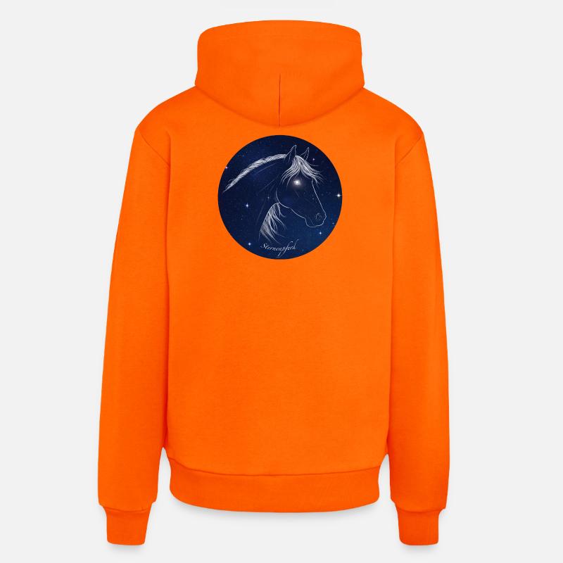 Cheval Étoile - Sweat à capuche bio décontracté fabriqué en UE - SUNSET ORANGE
