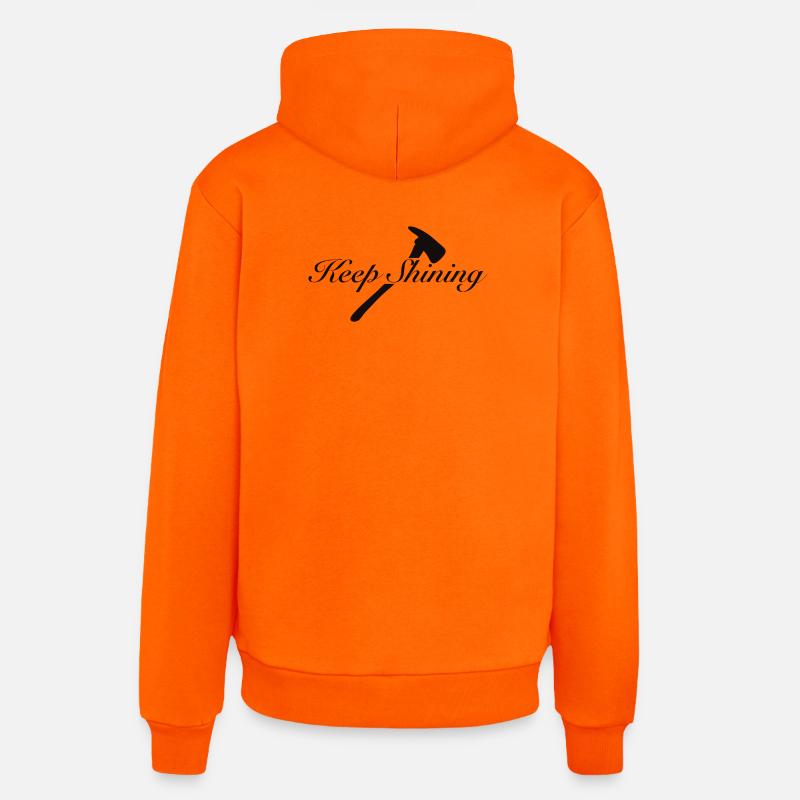 Continue de briller - Sweat à capuche bio décontracté fabriqué en UE - SUNSET ORANGE