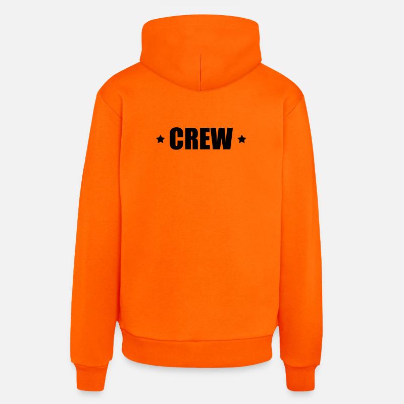 L'équipage d'un astérisque - Sweat à capuche bio décontracté fabriqué en UE - SUNSET ORANGE