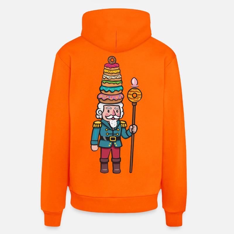donut cracker nutcracker - Organic Relaxed Hoodie Made in EU - SUNSET ORANGE