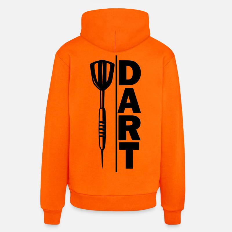 Fléchettes, fléchettes, FLÈCHE DE DASH - Sweat à capuche bio décontracté fabriqué en UE - SUNSET ORANGE