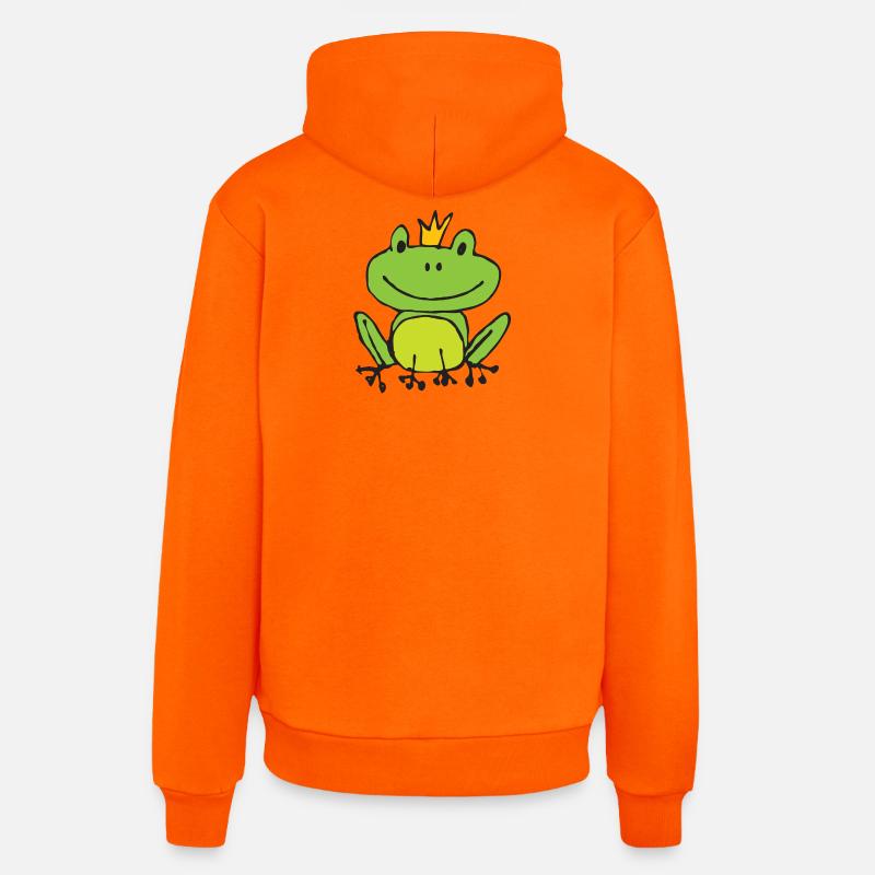 Frosch oder Prinz? - Organic Relaxed Hoodie Made in EU - SUNSET ORANGE