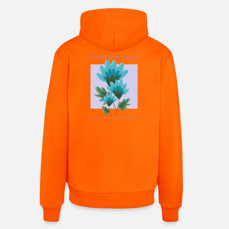 La croissance est un choix - Sweat à capuche bio décontracté fabriqué en UE - SUNSET ORANGE