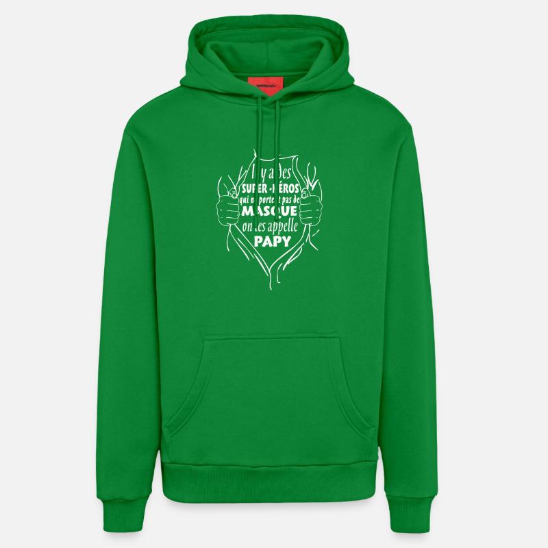Papy Super-Héro - Sweat à capuche bio décontracté fabriqué en UE - City Green