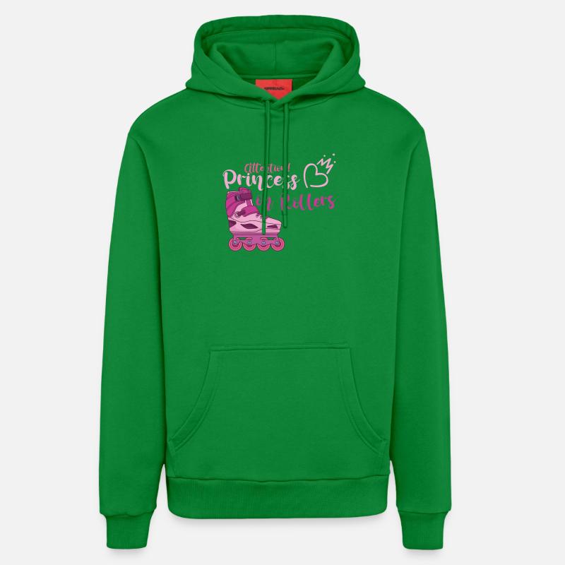 Inline Skates Rollerblades - Organic Relaxed Hoodie Made in EU - City Green