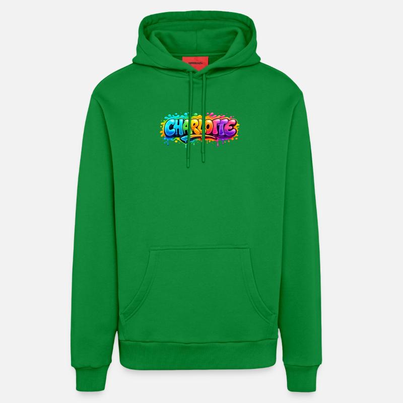Graffiti  Charlotte Prénom cadeau idéal imprimable - Sweat à capuche bio décontracté fabriqué en UE - City Green