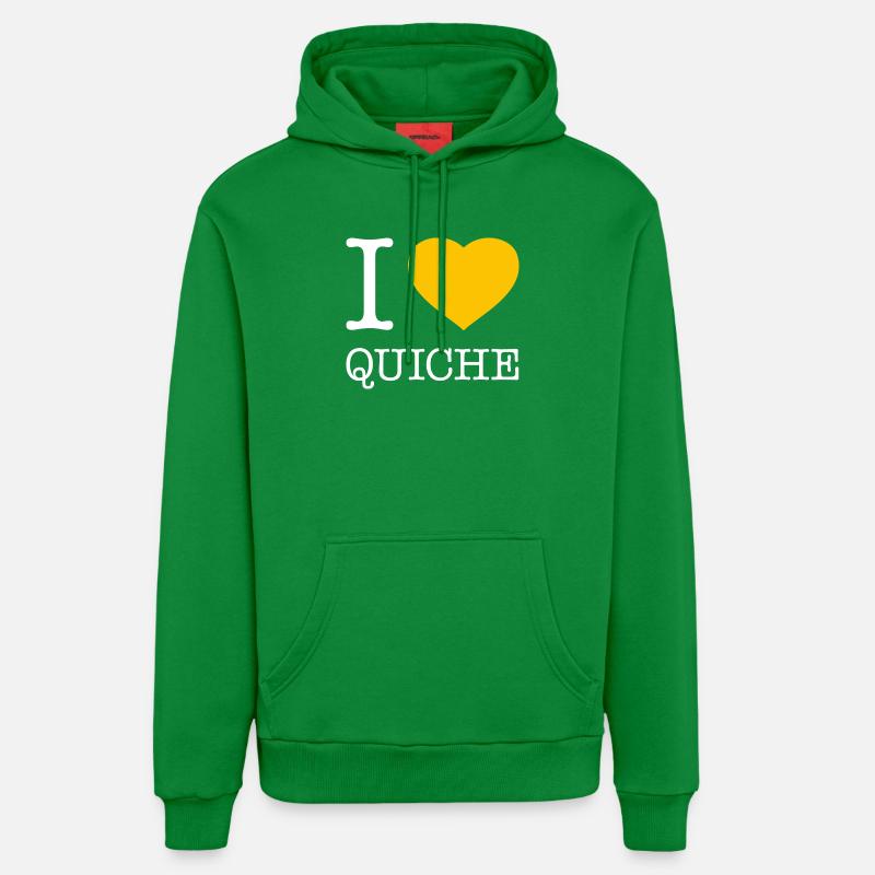 J’adore la quiche - Sweat à capuche bio décontracté fabriqué en UE - City Green