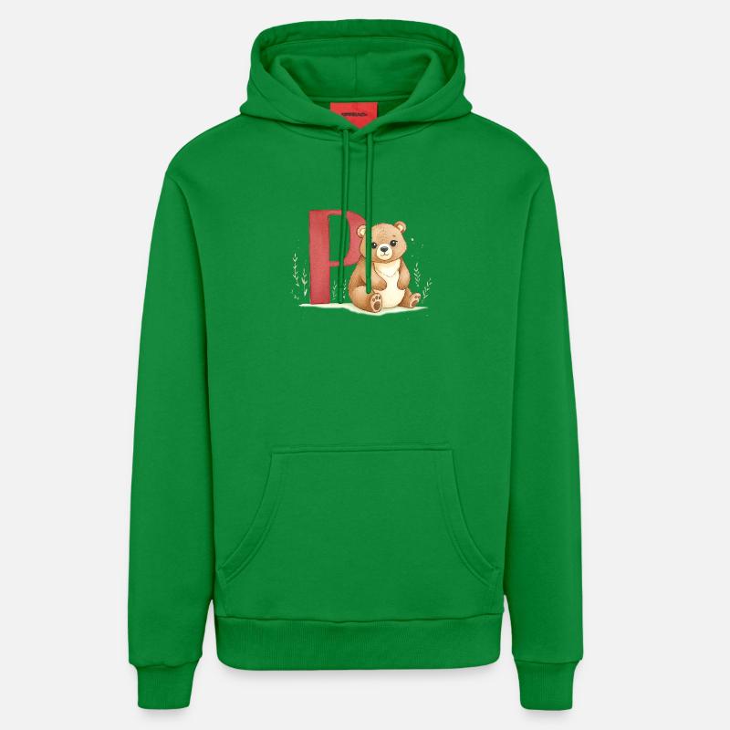Gardez avec la lettre P - Sweat à capuche bio décontracté fabriqué en UE - City Green