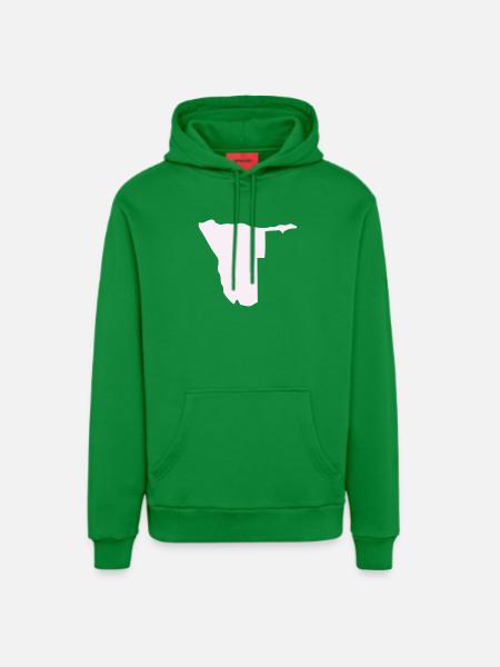 Nambia Silhouette - Organic Relaxed Hoodie Made in EU - City Green