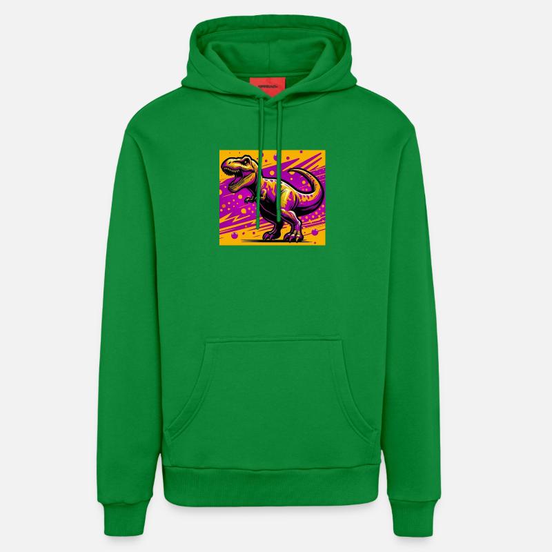dinosaure - Sweat à capuche bio décontracté fabriqué en UE - City Green