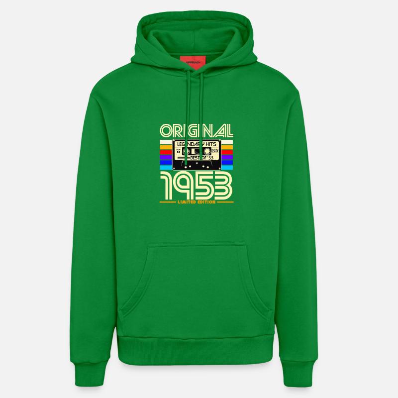 Original 1953 Cassette Rétro - Sweat à capuche bio décontracté fabriqué en UE - City Green
