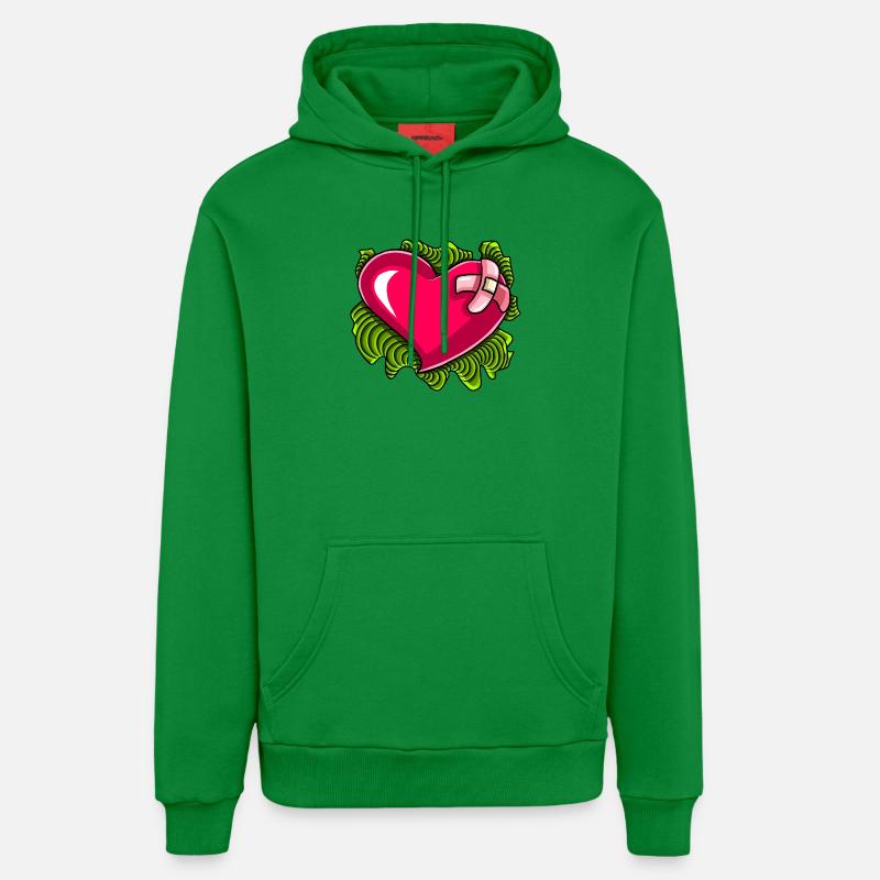 Cœur résilient - Sweat à capuche bio décontracté fabriqué en UE - City Green