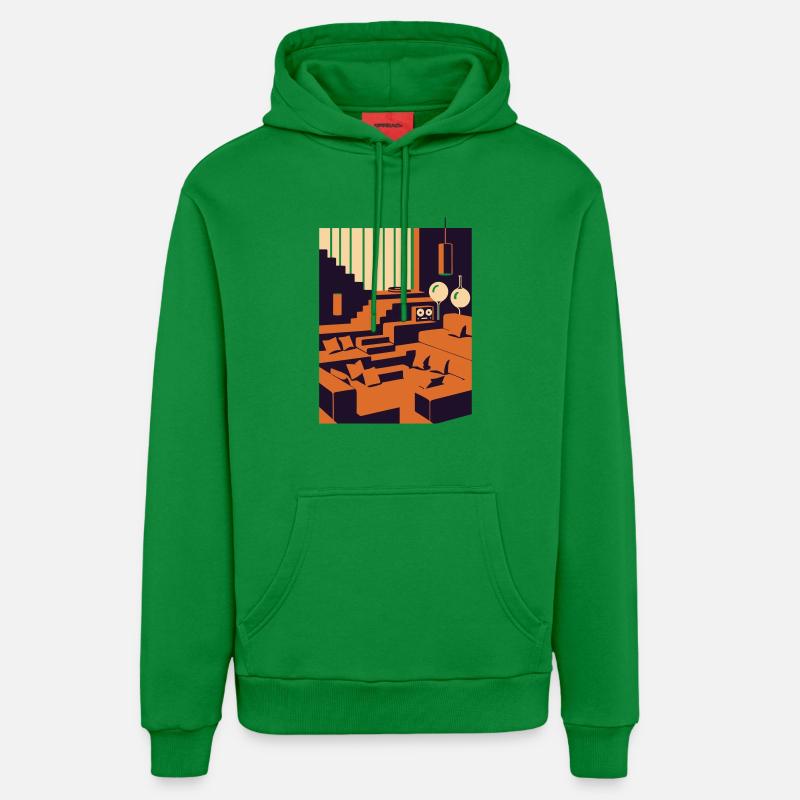 Rêve de design d’intérieur - Sweat à capuche bio décontracté fabriqué en UE - City Green