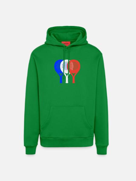Padel-Frankreich2 - Organic Relaxed Hoodie Made in EU - City Green