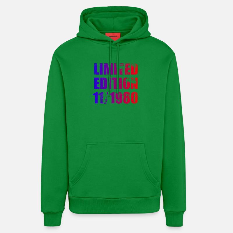 45e anniversaire Edition limitée 11/1980 - Sweat à capuche bio décontracté fabriqué en UE - City Green