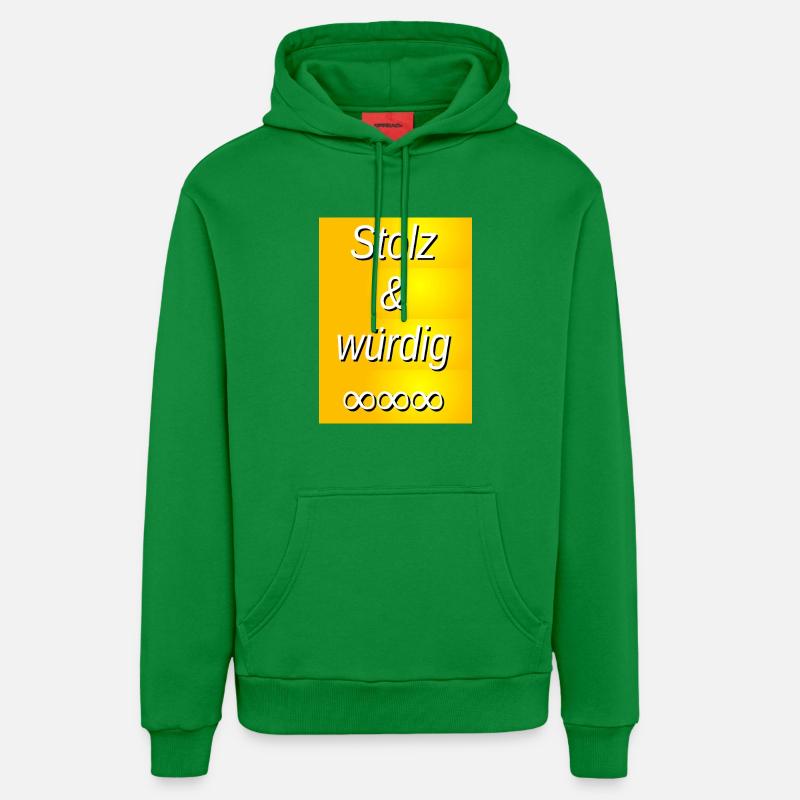 Impression dorée fière et digne - Sweat à capuche bio décontracté fabriqué en UE - City Green