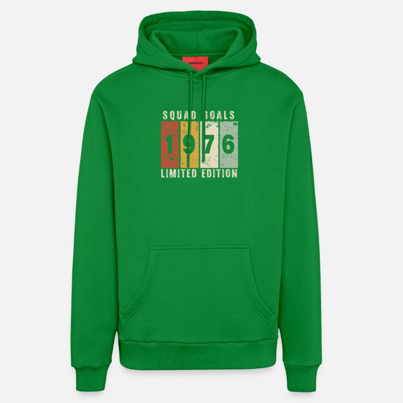 anniversaire 1976 - 50 ans - Sweat à capuche bio décontracté fabriqué en UE - City Green