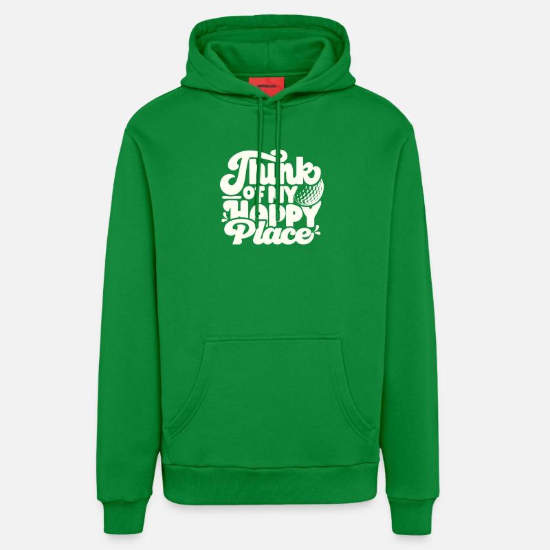 Golf et -golf Happy Place - Sweat à capuche bio décontracté fabriqué en UE - City Green