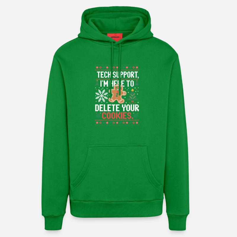 Tech Support Cookie Spruch - Organic Relaxed Hoodie Made in EU - City Green