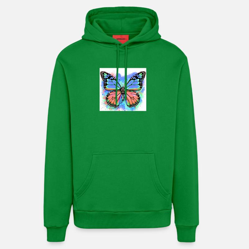 papillon - Sweat à capuche bio décontracté fabriqué en UE - City Green