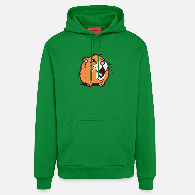 Capybara joyeux / Cobaye / Hamster – Cœur - Sweat à capuche bio décontracté fabriqué en UE - City Green