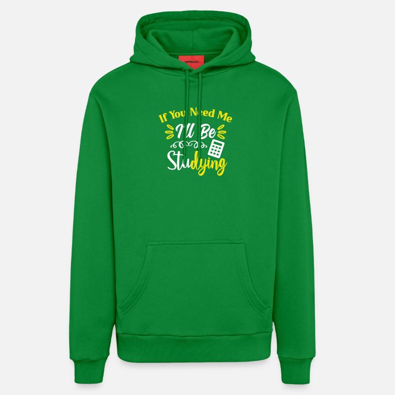Studying Students Learning Practice Assignment Exams - Organic Relaxed Hoodie Made in EU - City Green
