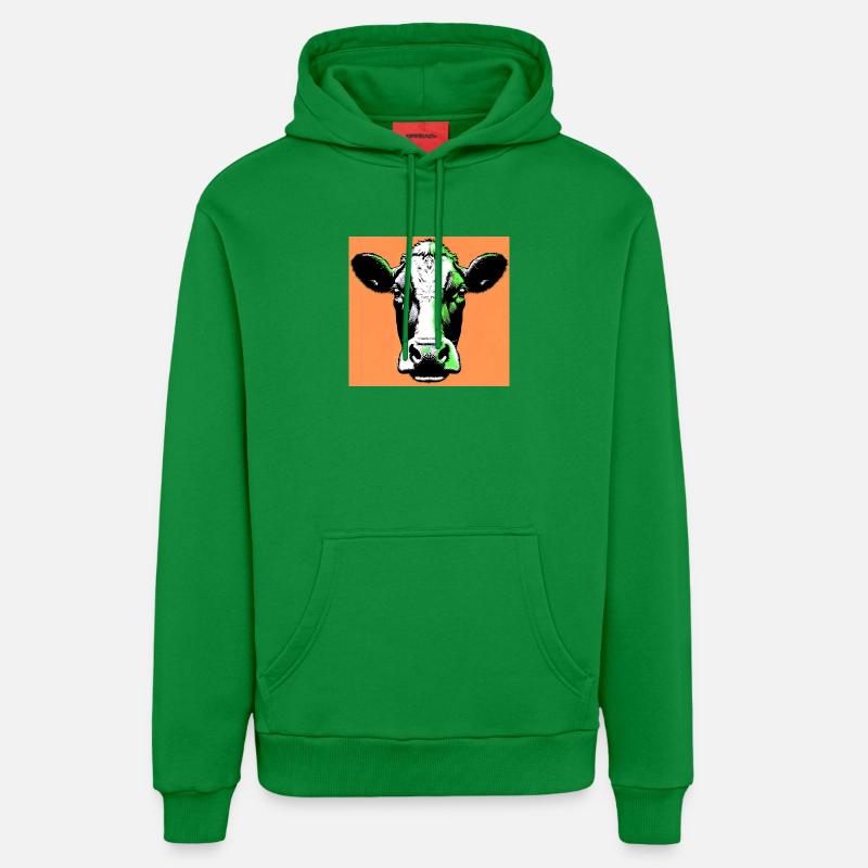 vache - Sweat à capuche bio décontracté fabriqué en UE - City Green