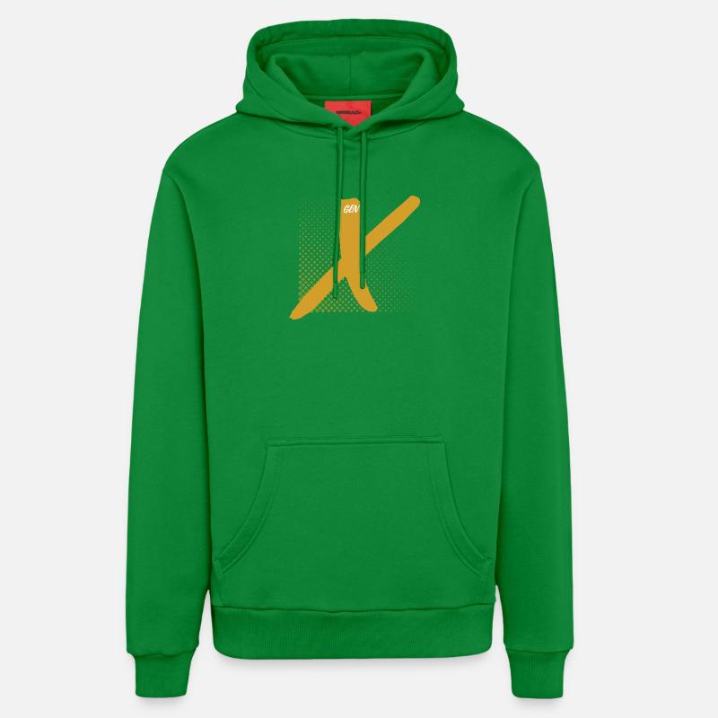 Génération X Doré X - Sweat à capuche bio décontracté fabriqué en UE - City Green