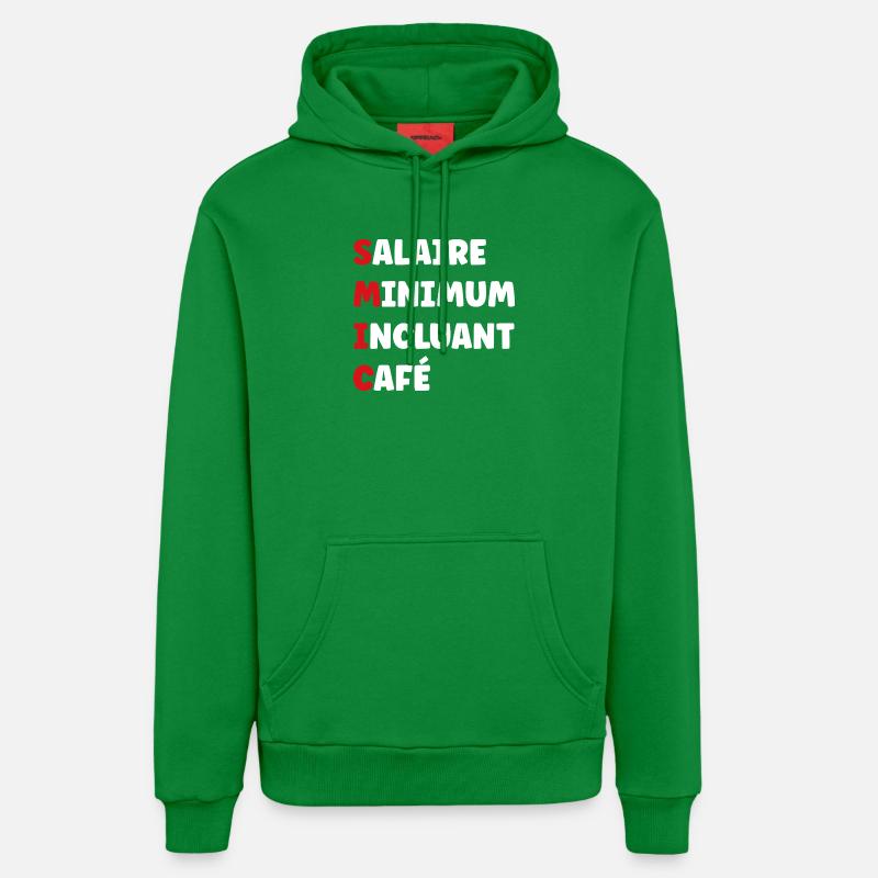 Salaire Minimum Inclusant Café smic - Sweat à capuche bio décontracté fabriqué en UE - City Green