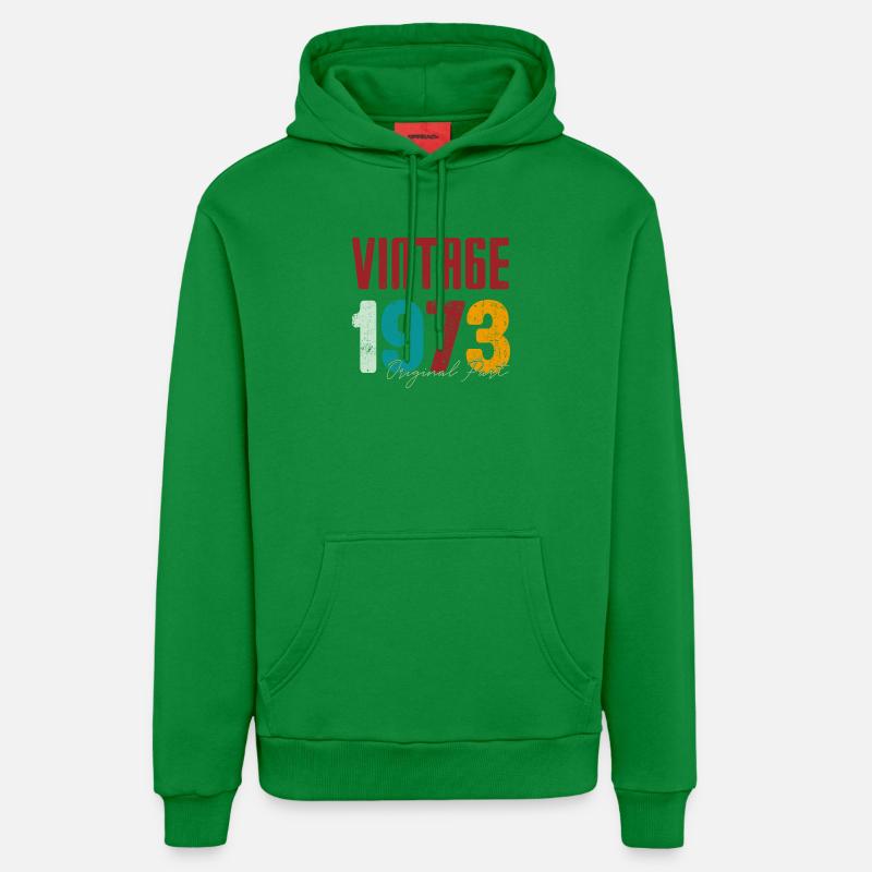 Millésime 1973 Partie originale - Sweat à capuche bio décontracté fabriqué en UE - City Green