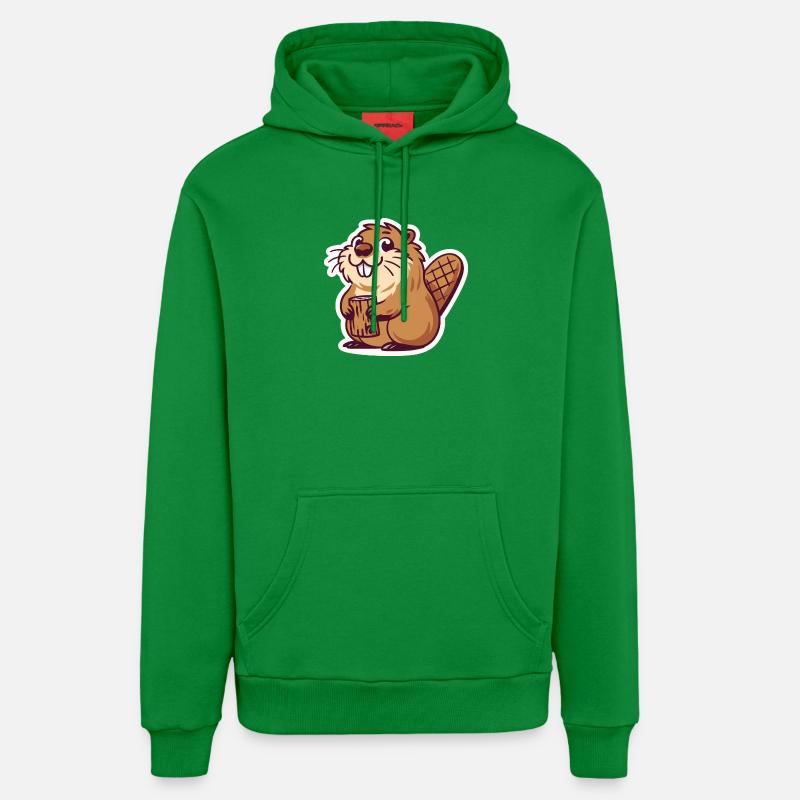 Mème de castor - Sweat à capuche bio décontracté fabriqué en UE - City Green