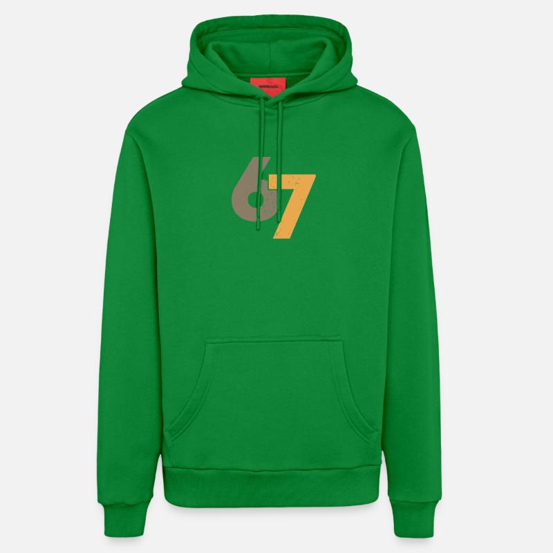 67 dans le style rétro - Sweat à capuche bio décontracté fabriqué en UE - City Green