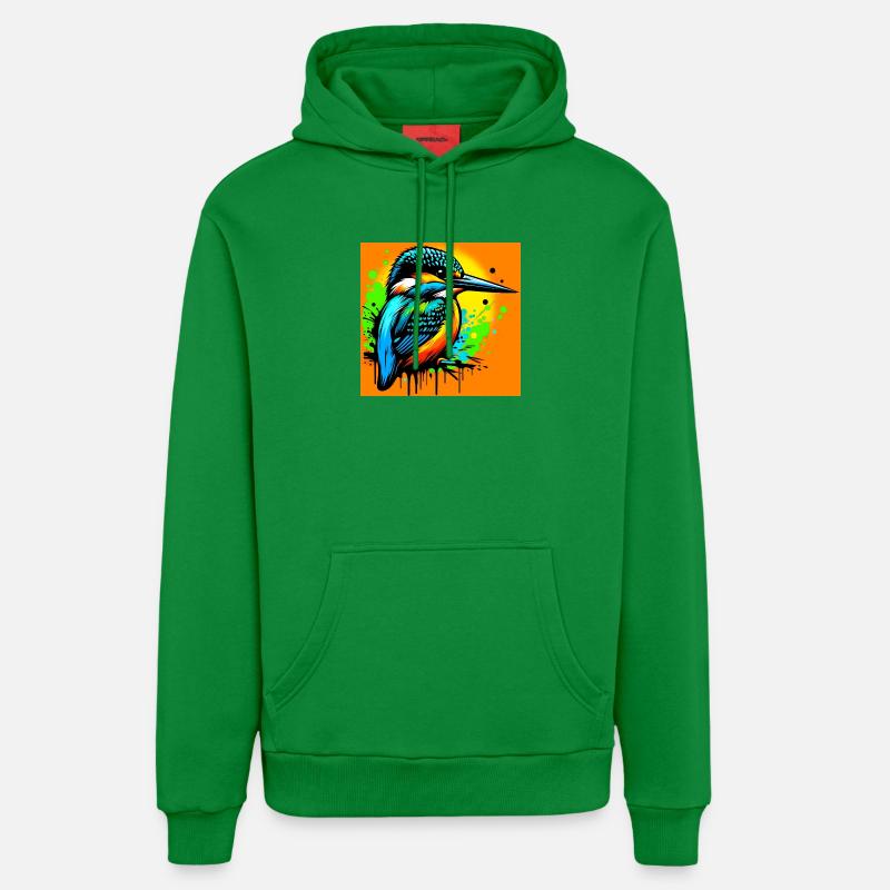 martin-pêcheur - Sweat à capuche bio décontracté fabriqué en UE - City Green