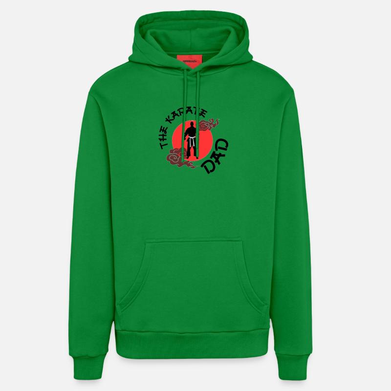 The Karate Dad - Sweat à capuche bio décontracté fabriqué en UE - City Green