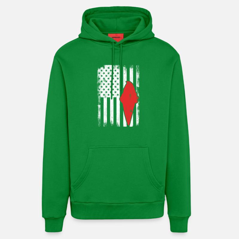 Crème glacée des États-Unis - Sweat à capuche bio décontracté fabriqué en UE - City Green