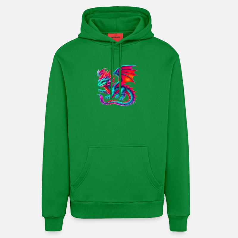 Dragon - Sweat à capuche bio décontracté fabriqué en UE - City Green