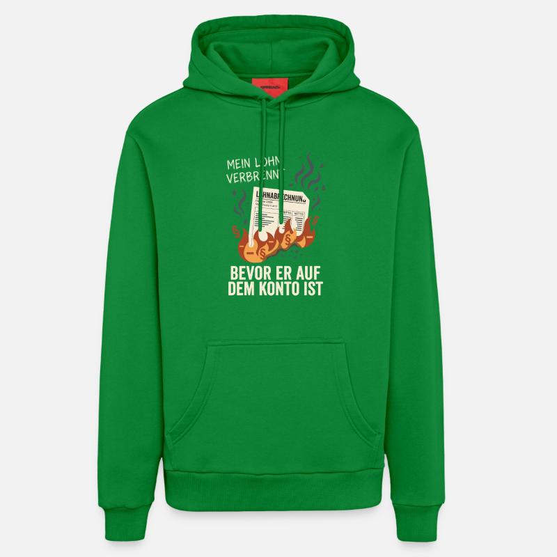 Mon salaire brûle - Sweat à capuche bio décontracté fabriqué en UE - City Green