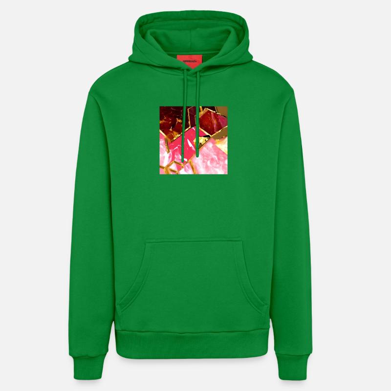 Texture d’or rose marbre - Sweat à capuche bio décontracté fabriqué en UE - City Green